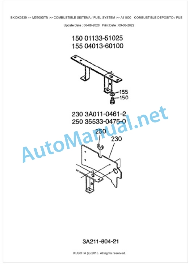 Kubota M5700DTN Parts Manual PDF BKIDK0339 2 Kubota M5700DTN Parts Manual PDF BKIDK0339-2