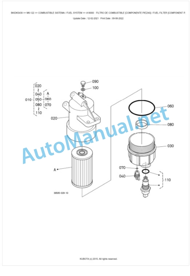 Kubota M6-122, M6-132, M6-142 Parts Manual PDF BKIDK5439 2 Kubota M6-122, M6-132, M6-142 Parts Manual PDF BKIDK5439-2