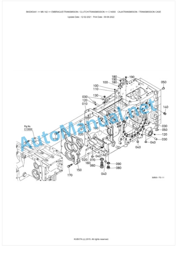 Kubota M6-122, M6-132, M6-142 Parts Manual PDF BKIDK5441 3 Kubota M6-122, M6-132, M6-142 Parts Manual PDF BKIDK5441-3