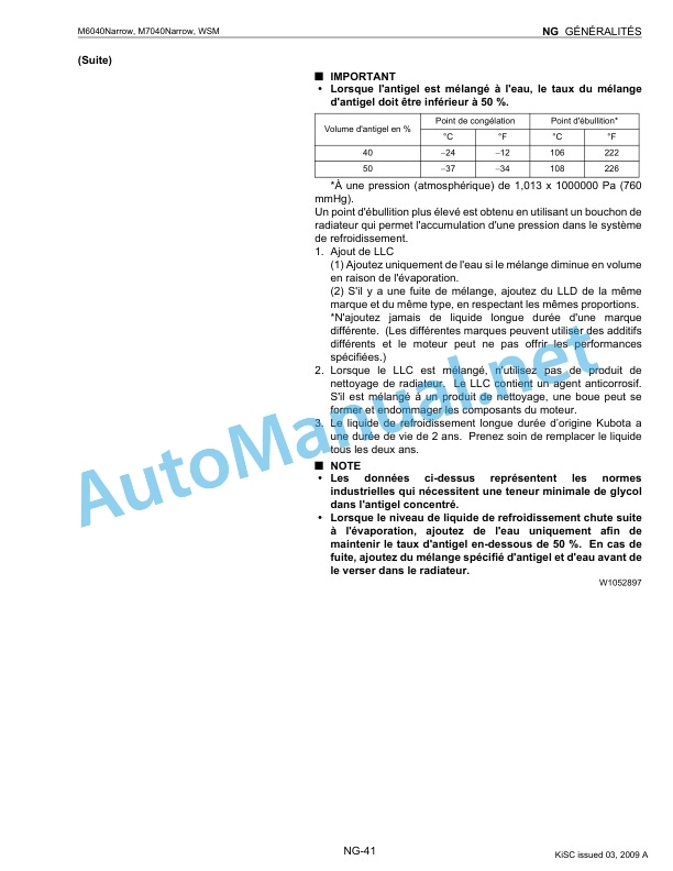 Alternative view of Kubota M6040, M7040 Narrow Supplement Tractor Workshop Manual PDF FR