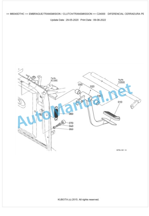 Kubota M6040C, M7040C Parts Manual PDF BKIDK0663 3 Kubota M6040C, M7040C Parts Manual PDF BKIDK0663-3