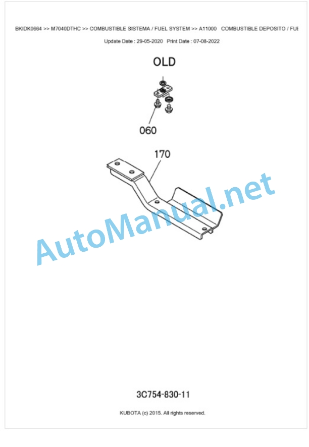 Kubota M6040C, M7040C Parts Manual PDF BKIDK0664 2 Kubota M6040C, M7040C Parts Manual PDF BKIDK0664-2