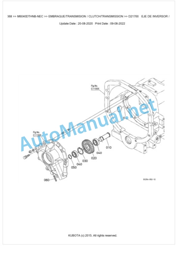 Kubota M6040DTHNB, M7040DTHNB Parts Manual PDF BKIDK0668 3 Kubota M6040DTHNB, M7040DTHNB Parts Manual PDF BKIDK0668-3