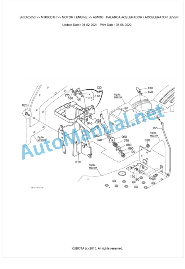 Kubota M6060, M7060 Parts Manual PDF BKIDK5053 2 Kubota M6060, M7060 Parts Manual PDF BKIDK5053-2