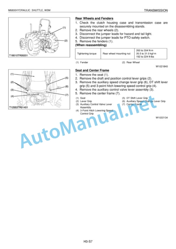 Kubota M6800 Hydraulic Shuttle Supplement Tractor Workshop Manual PDF 4 Kubota M6800 Hydraulic Shuttle Supplement Tractor Workshop Manual PDF - Image 4