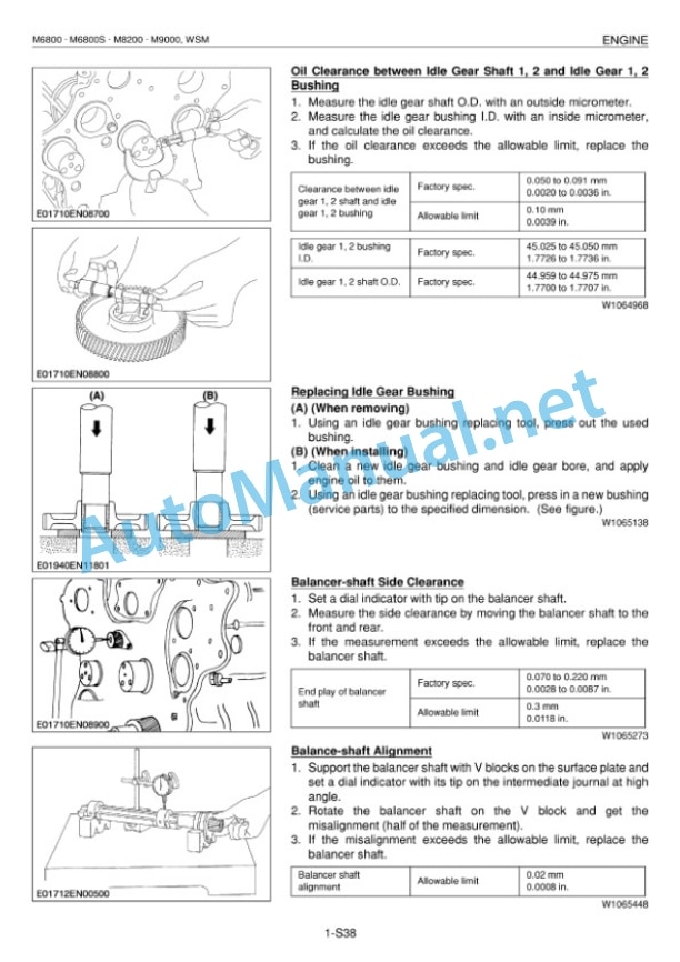 Alternative view of Kubota M6800, M6800S, M8200, M9000 Tractor Workshop Manual PDF