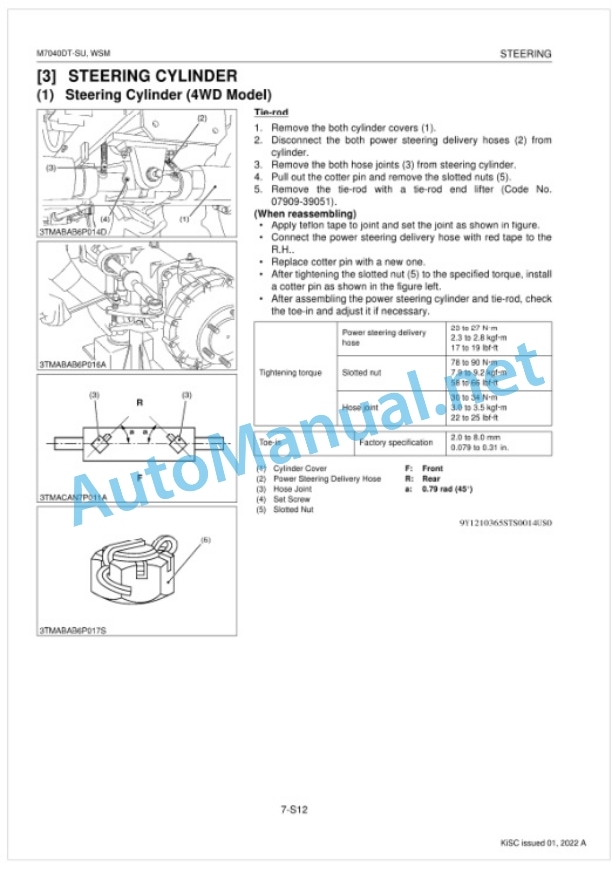 Kubota M7040 DT-SU Tractor Workshop Manual PDF-5