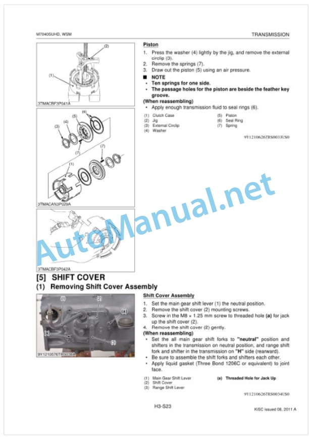 Kubota M7040SUHD Supplement Tractor Workshop Manual PDF 5 Kubota M7040SUHD Supplement Tractor Workshop Manual PDF-5