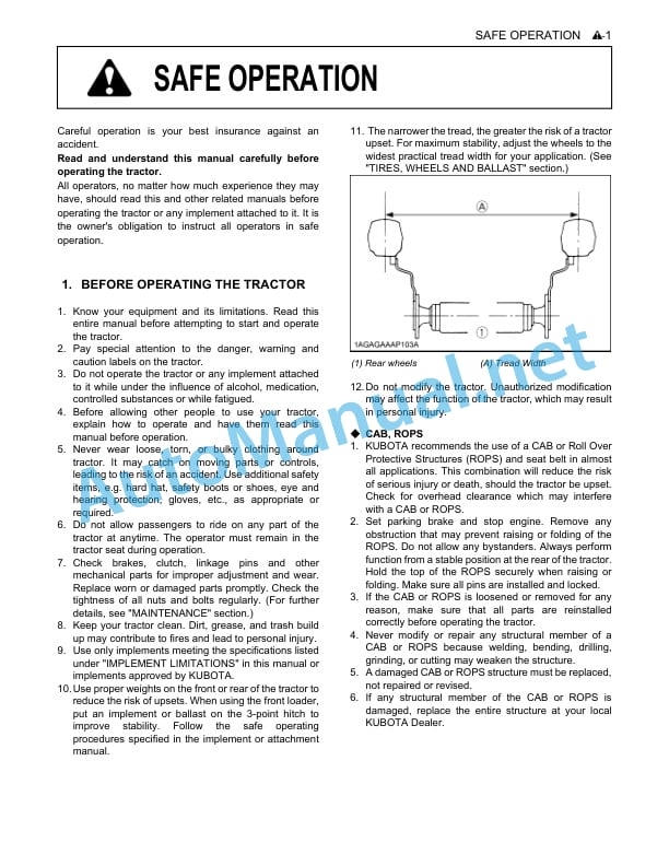 Kubota M7040SUHD Tractor Operators Manual PDF 2 Kubota M7040SUHD Tractor Operators Manual PDF-2