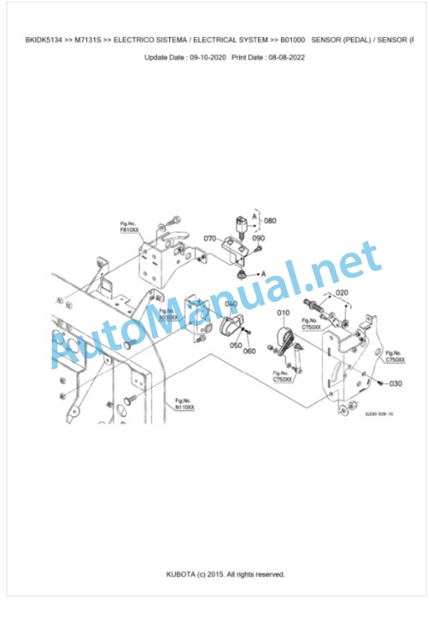 Kubota M7131, M7151, M7171 Parts Manual PDF BKIDK5134-2