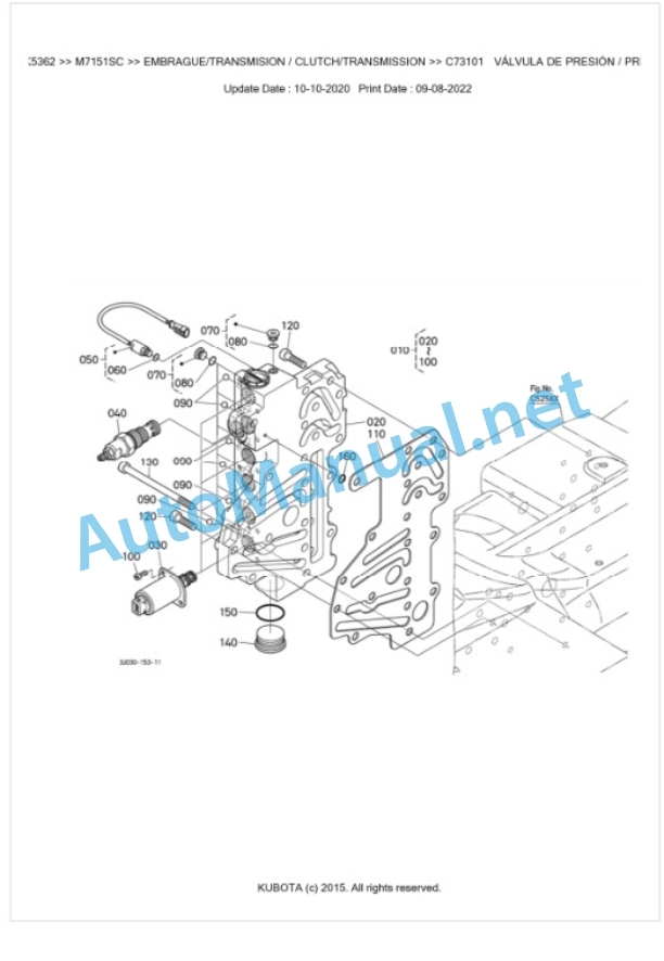 Kubota M7131, M7151, M7171 Parts Manual PDF BKIDK5362 3 Kubota M7131, M7151, M7171 Parts Manual PDF BKIDK5362-3