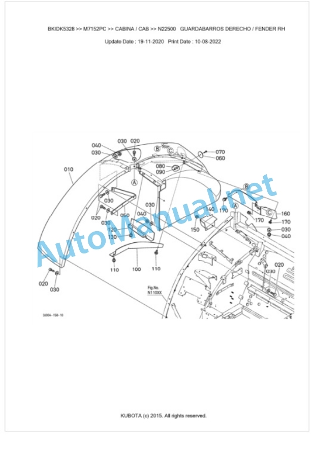 Kubota M7152PC Parts Manual PDF BKIDK5258 5 Kubota M7152PC Parts Manual PDF BKIDK5258-5