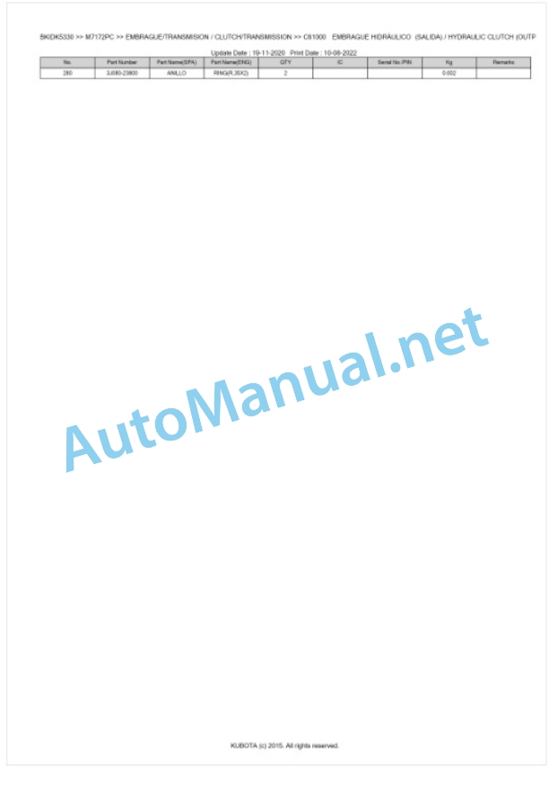Kubota M7172PC Parts Manual PDF BKIDK5330 3 Kubota M7172PC Parts Manual PDF BKIDK5330-3