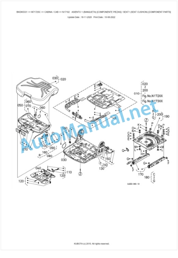 Kubota M7172SC Parts Manual PDF BKIDK5331-5