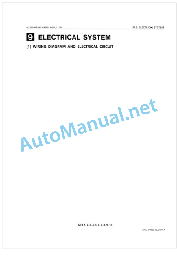 Kubota M7580, M8580, M9580 Tractor Workshop Manual PDF 2 Kubota M7580, M8580, M9580 Tractor Workshop Manual PDF-2