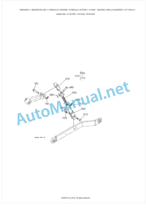 Kubota M8200SDTN-CAB Parts Manual PDF BKIDK0463 5 Kubota M8200SDTN-CAB Parts Manual PDF BKIDK0463-5