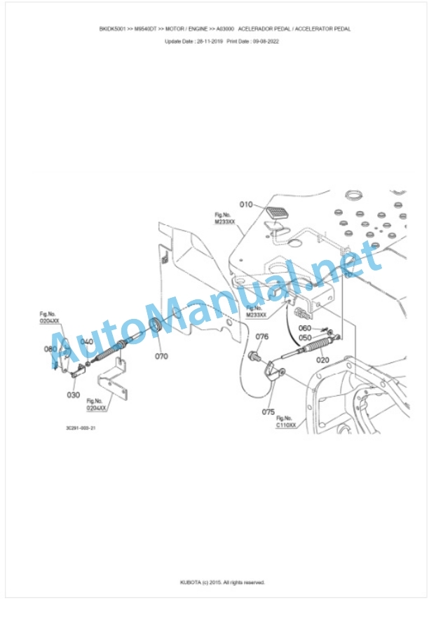 Kubota M8540, M9540 Parts Manual PDF BKIDK5001 2 Kubota M8540, M9540 Parts Manual PDF BKIDK5001-2