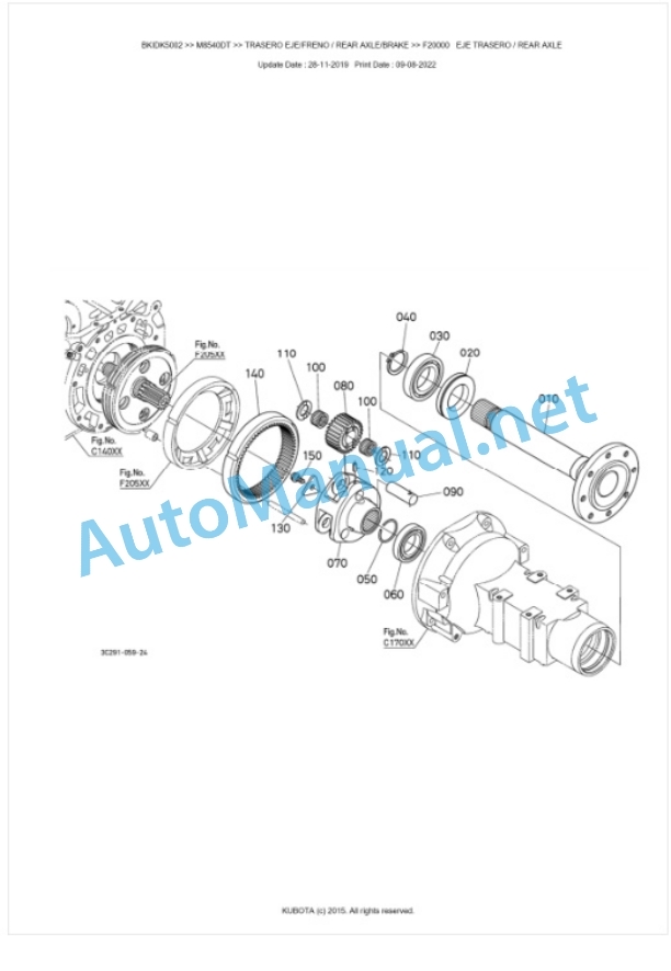 Kubota M8540, M9540 Parts Manual PDF BKIDK5002 4 Kubota M8540, M9540 Parts Manual PDF BKIDK5002-4