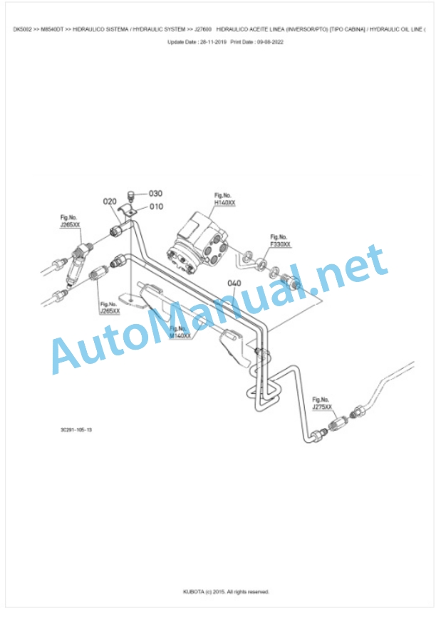Kubota M8540, M9540 Parts Manual PDF BKIDK5002 5 Kubota M8540, M9540 Parts Manual PDF BKIDK5002-5