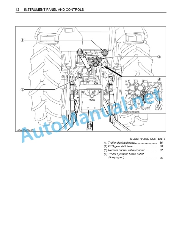 Alternative view of Kubota M8540 Narrow Power Krawler Tractor Operators Manual PDF