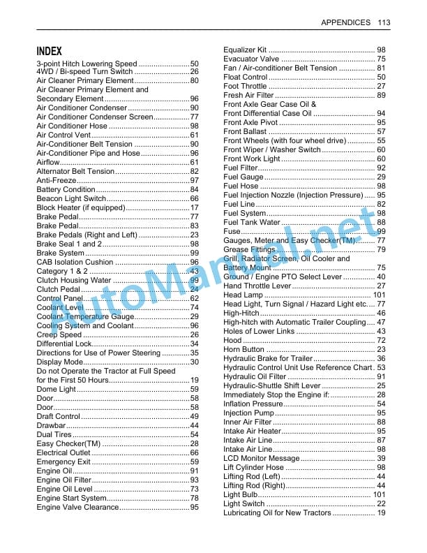 Kubota M8540 Narrow Power Krawler Tractor Operators Manual PDF 5 Kubota M8540 Narrow Power Krawler Tractor Operators Manual PDF - Image 5