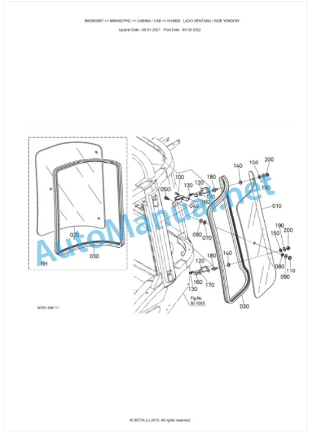 Kubota M8540C, M9540C Parts Manual PDF BKIDK0657 5 Kubota M8540C, M9540C Parts Manual PDF BKIDK0657-5