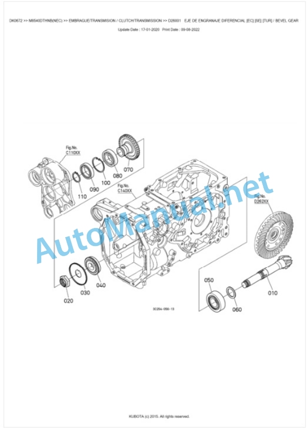 Kubota M8540DTHNB Parts Manual PDF BKIDK0672 3 Kubota M8540DTHNB Parts Manual PDF BKIDK0672-3