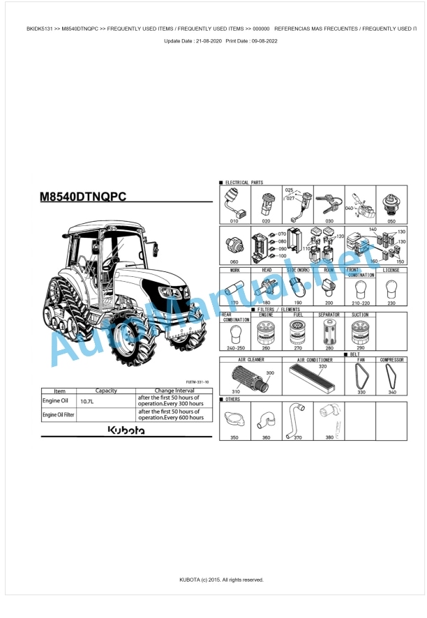 Kubota M8540DTNQPC Parts Manual PDF BKIDK5131 1 Kubota M8540DTNQPC Parts Manual PDF BKIDK5131