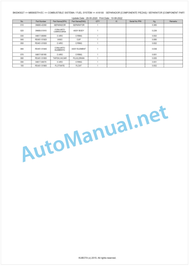 Kubota M8560, M9960 Parts Manual PDF BKIDK5027 2 Kubota M8560, M9960 Parts Manual PDF BKIDK5027-2