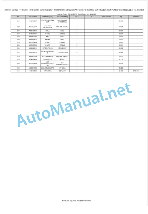 Kubota M8560, M9960 Parts Manual PDF BKIDK5031 4 Kubota M8560, M9960 Parts Manual PDF BKIDK5031-4