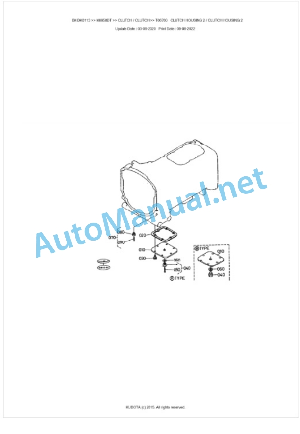 Kubota M8950DT Parts Manual PDF BKIDK0113 3 Kubota M8950DT Parts Manual PDF BKIDK0113-3