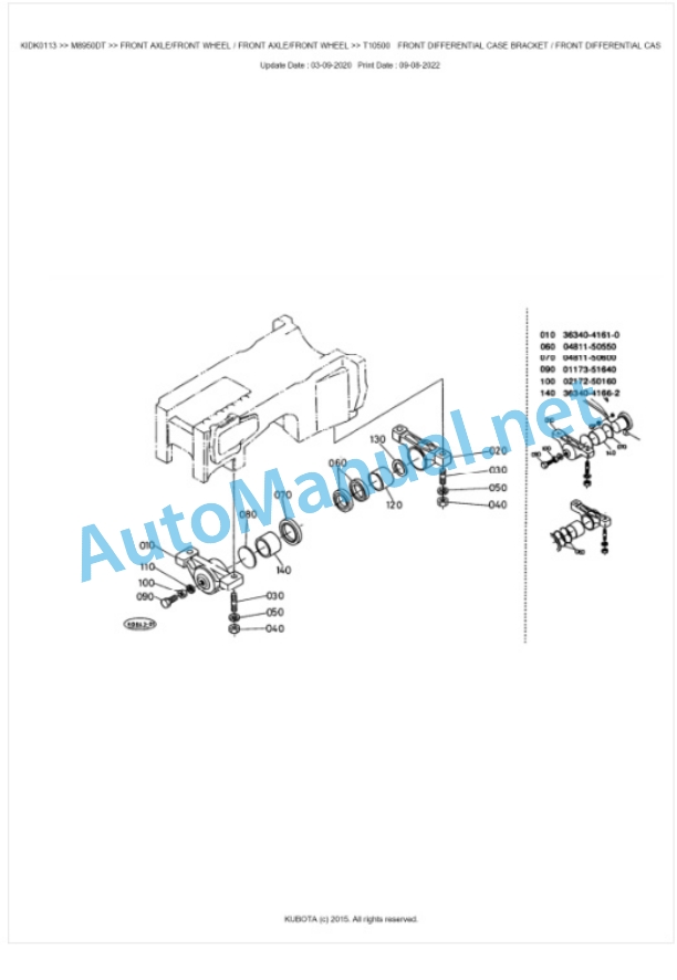 Kubota M8950DT Parts Manual PDF BKIDK0113 4 Kubota M8950DT Parts Manual PDF BKIDK0113-4