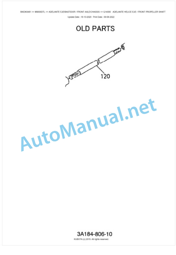Kubota M9000DTL Parts Manual PDF BKIDK0481 4 Kubota M9000DTL Parts Manual PDF BKIDK0481-4