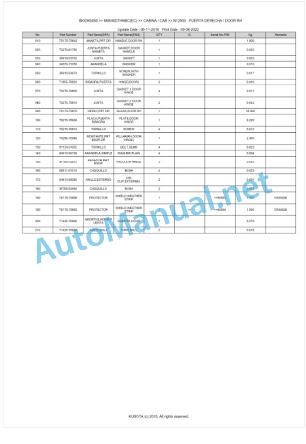 Kubota M9540DTHNBC Parts Manual PDF BKIDK5059 5 Kubota M9540DTHNBC Parts Manual PDF BKIDK5059-5