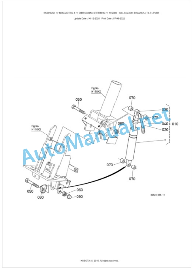 Kubota M95GX-4, M105GX-4 Parts Manual PDF BKIDK5294 4 Kubota M95GX-4, M105GX-4 Parts Manual PDF BKIDK5294-4