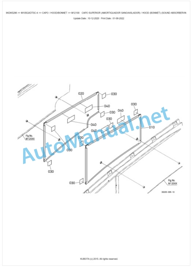 Kubota M95GX-4, M105GX-4 Parts Manual PDF BKIDK5296 5 Kubota M95GX-4, M105GX-4 Parts Manual PDF BKIDK5296-5