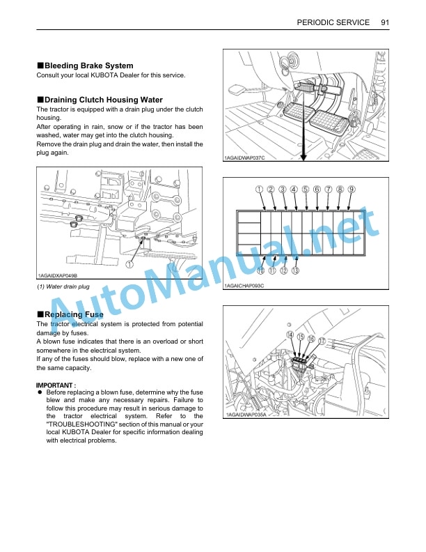 Kubota M96SDTM Tractor Operators Manual PDF 5 Kubota M96SDTM Tractor Operators Manual PDF - Image 5