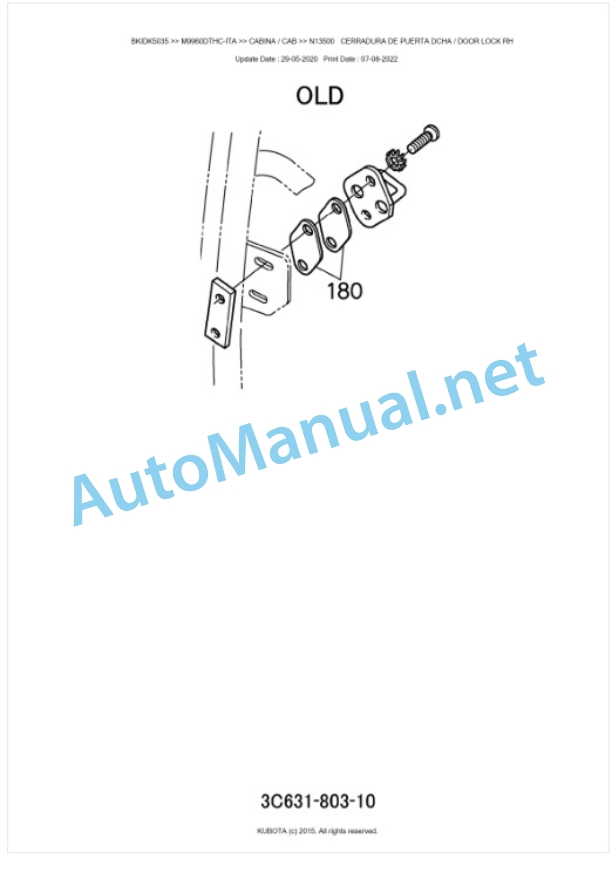 Kubota M9960DTHC-ITA Parts Manual PDF BKIDK5035 5 Kubota M9960DTHC-ITA Parts Manual PDF BKIDK5035-5