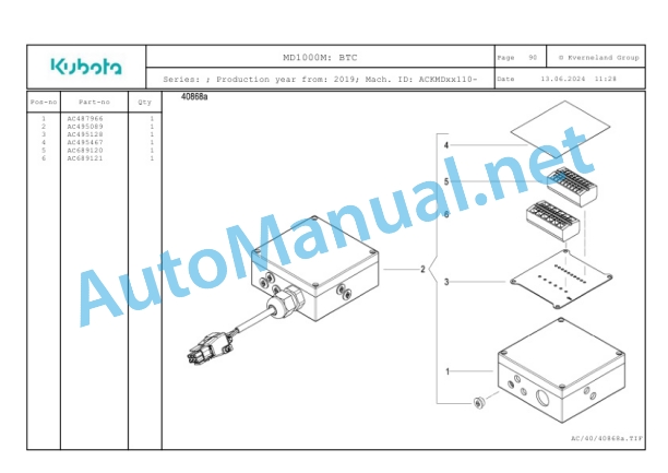 Kubota MD1000M Parts Manual PDF 5 Kubota MD1000M Parts Manual PDF-5