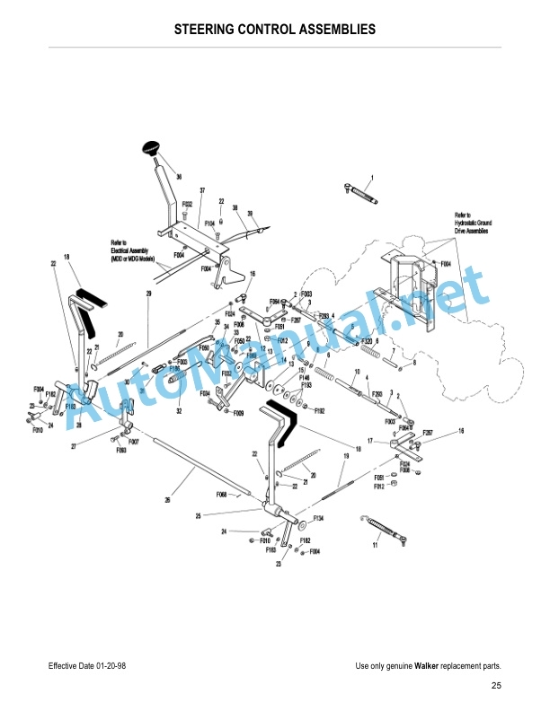 Kubota MDD(20.9 HP Diesel), MDG(24.5 HP Gasoline) Walker Rider Lawnmowers Parts Manual PDF-3
