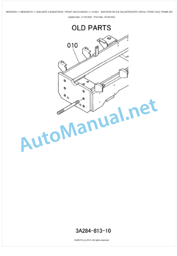Kubota ME8200DTH, ME9000DTH Parts Manual PDF BKIDK0503 4 Kubota ME8200DTH, ME9000DTH Parts Manual PDF BKIDK0503-4