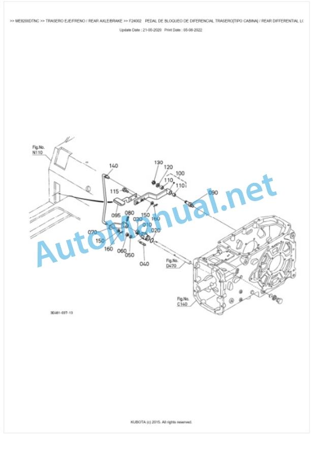 Kubota ME8200DTNC Parts Manual PDF BKIDK0539 4 Kubota ME8200DTNC Parts Manual PDF BKIDK0539-4
