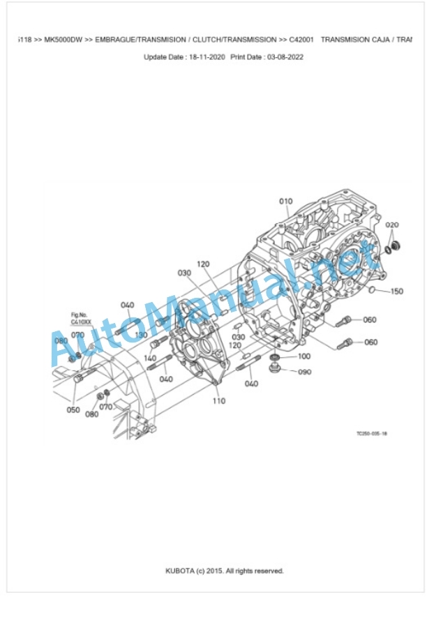 Kubota MK5000 Parts Manual PDF BKIDK5118 3 Kubota MK5000 Parts Manual PDF BKIDK5118-3