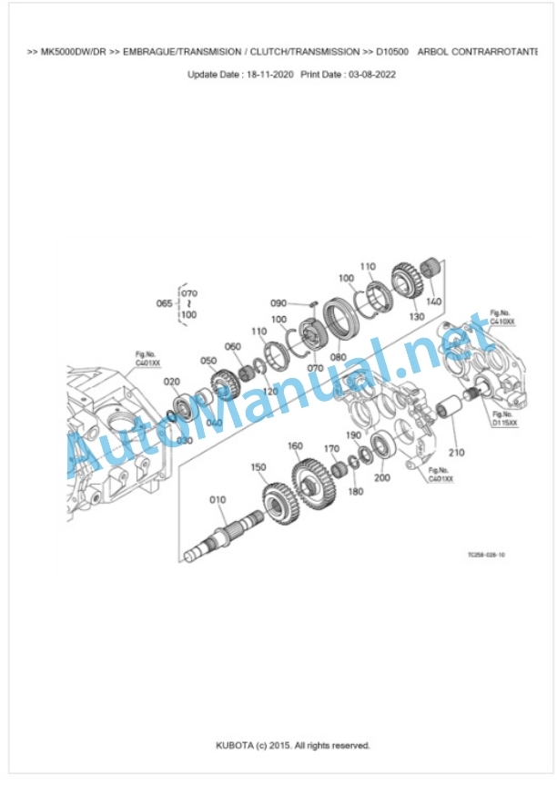 Kubota MK5000DW, MK5000DR Parts Manual PDF BKIDK5119 3 Kubota MK5000DW, MK5000DR Parts Manual PDF BKIDK5119-3