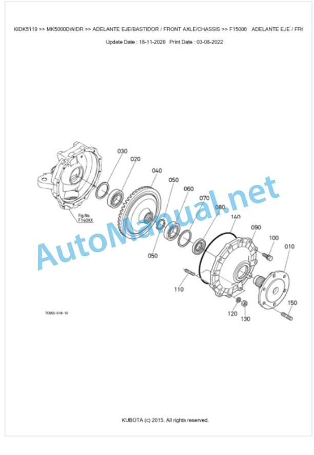 Kubota MK5000DW, MK5000DR Parts Manual PDF BKIDK5119 4 Kubota MK5000DW, MK5000DR Parts Manual PDF BKIDK5119-4