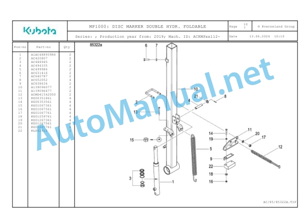 Kubota MP1000 Parts Manual PDF 4 Kubota MP1000 Parts Manual PDF-4