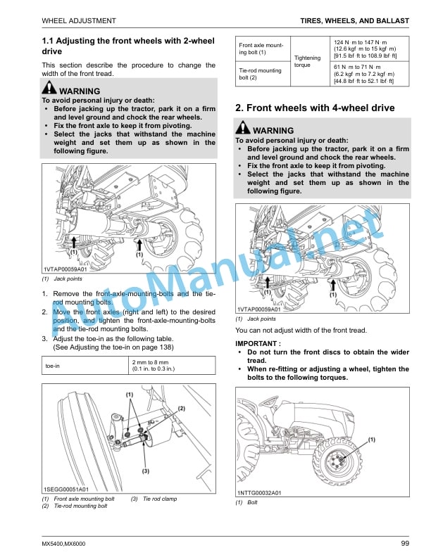 Kubota MX5400, MX6000 Tractor Operators Manual PDF 4 Kubota MX5400, MX6000 Tractor Operators Manual PDF - Image 4