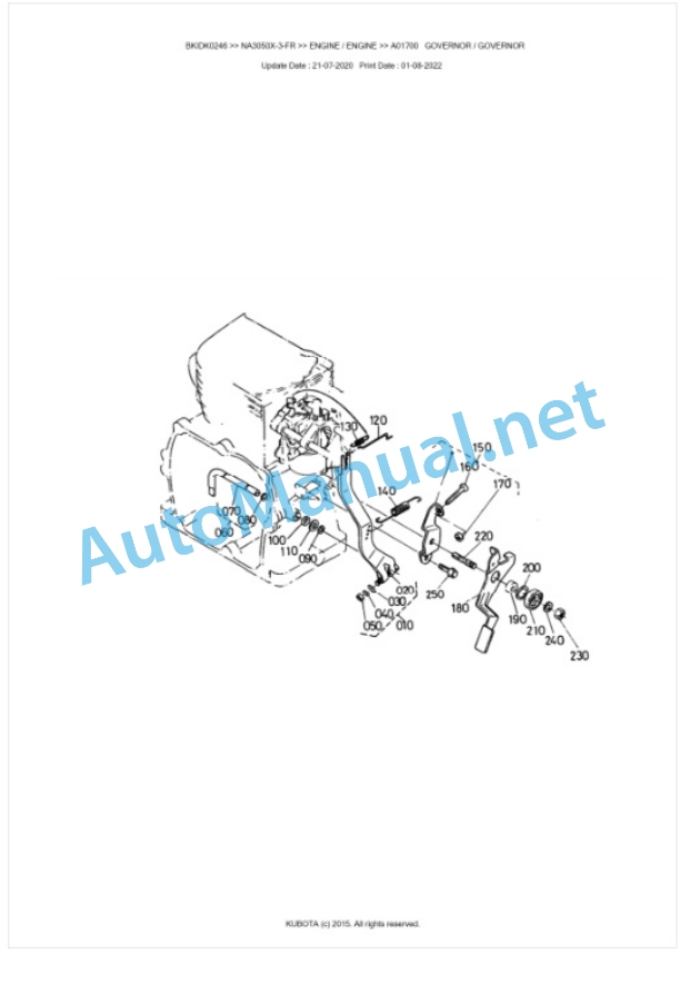 Kubota NA3050X-3-FR Parts Manual PDF BKIDK0246 3 Kubota NA3050X-3-FR Parts Manual PDF BKIDK0246-3