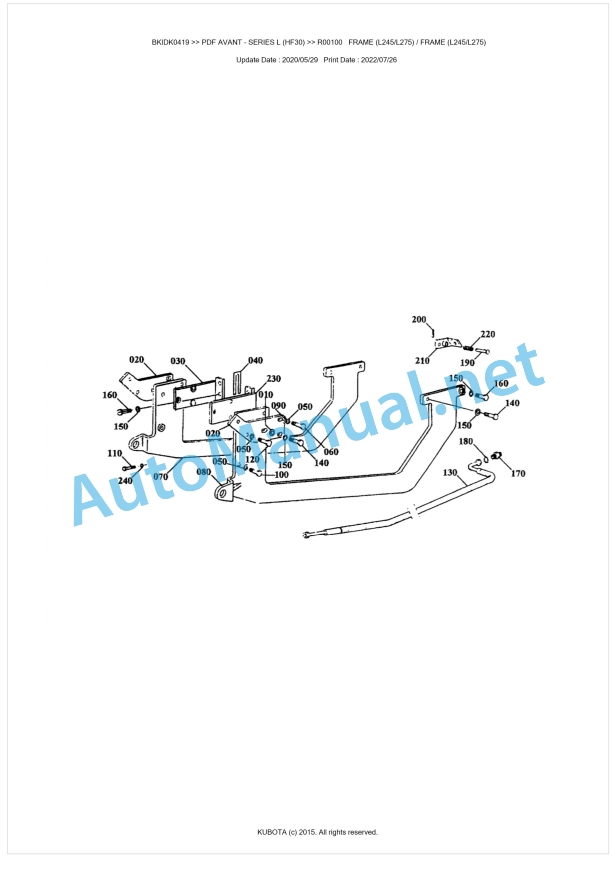 Kubota PDF AVANT - SERIES L (HF30) Parts Manual PDF BKIDK0419 1 Kubota PDF AVANT - SERIES L (HF30) Parts Manual PDF BKIDK0419