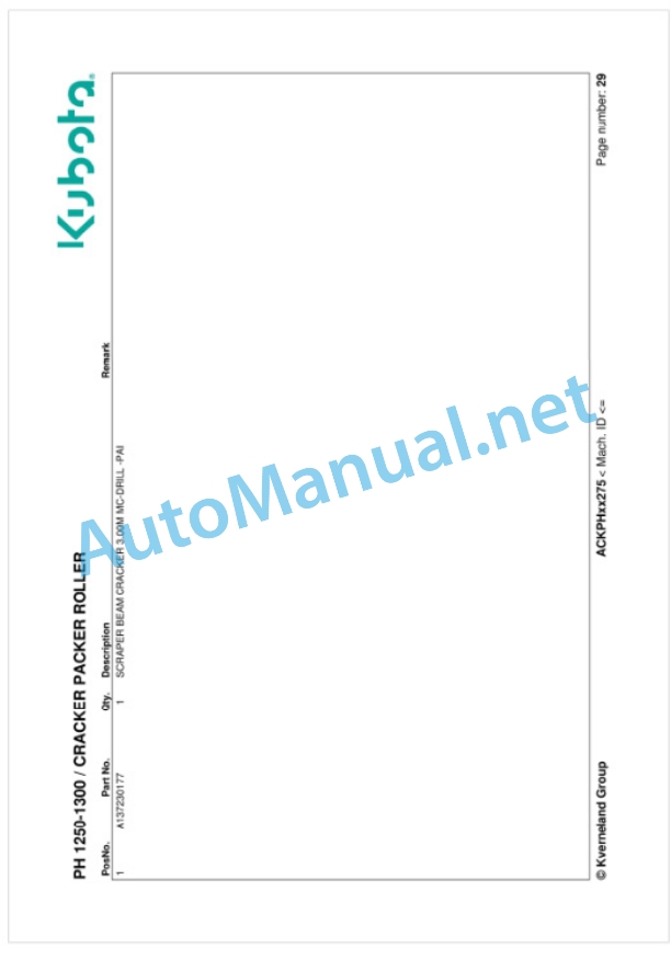 Kubota PH 1250-1300 Parts Manual PDF 3 Kubota PH 1250-1300 Parts Manual PDF-3